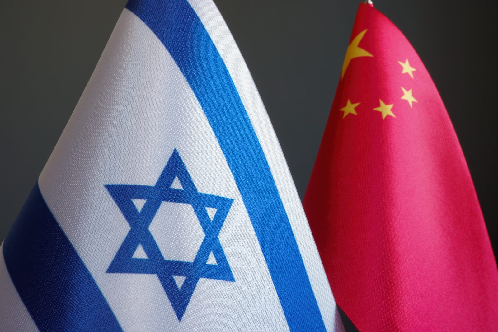 Near,The,Flags,Of,Israel,And,China.