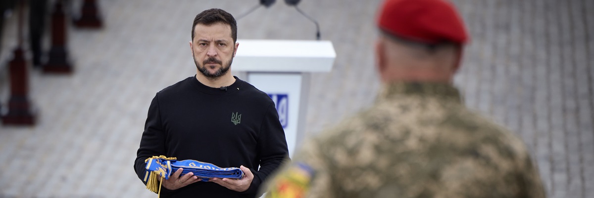 Start President Volodymyr Zelenskyy congratulated the Defenders of Ukraine on 1 October 2024 - 10 showing Ukraine faces prospect of defeat