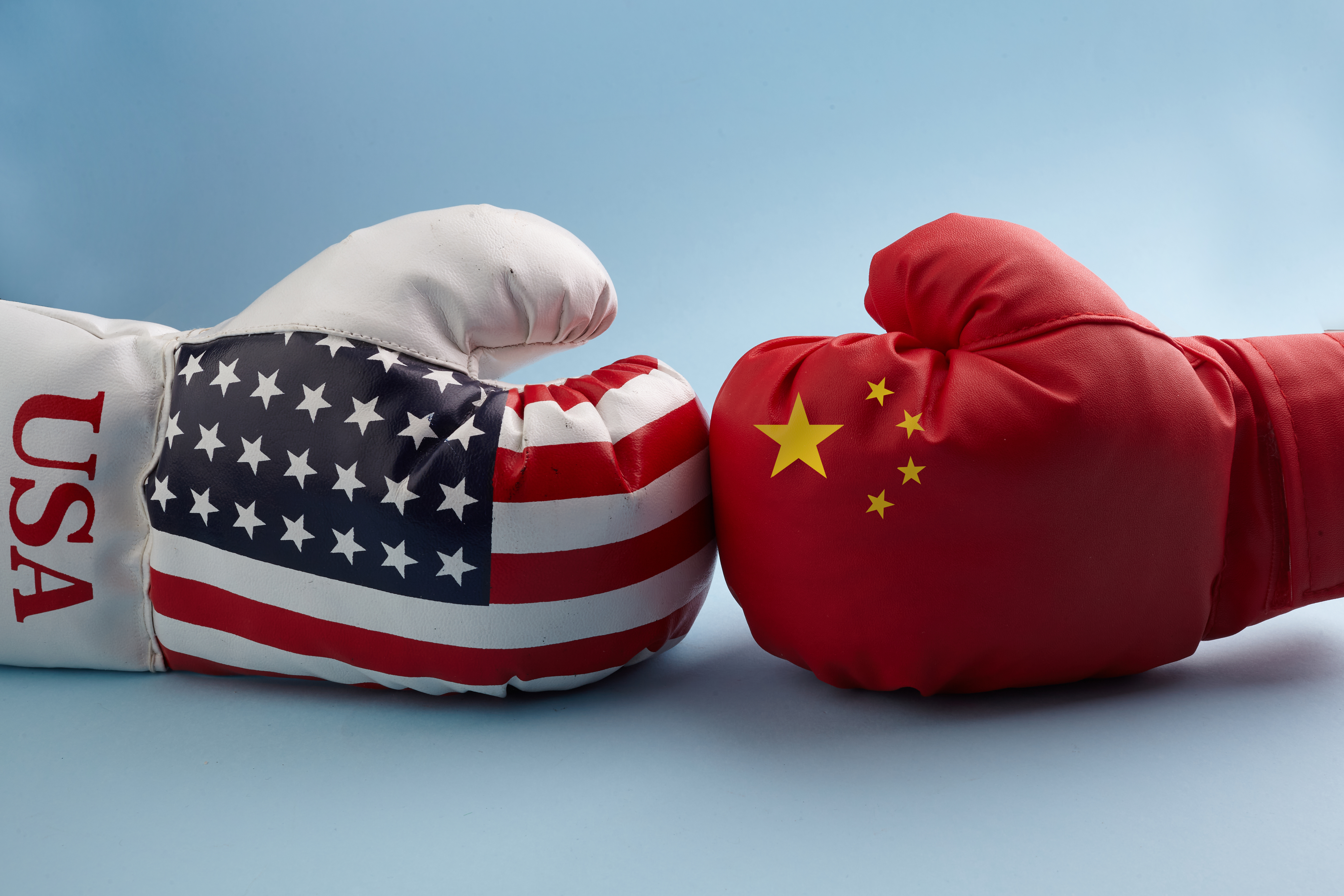 US DFC compete with China Start Concept of the trade war between the USA and China.