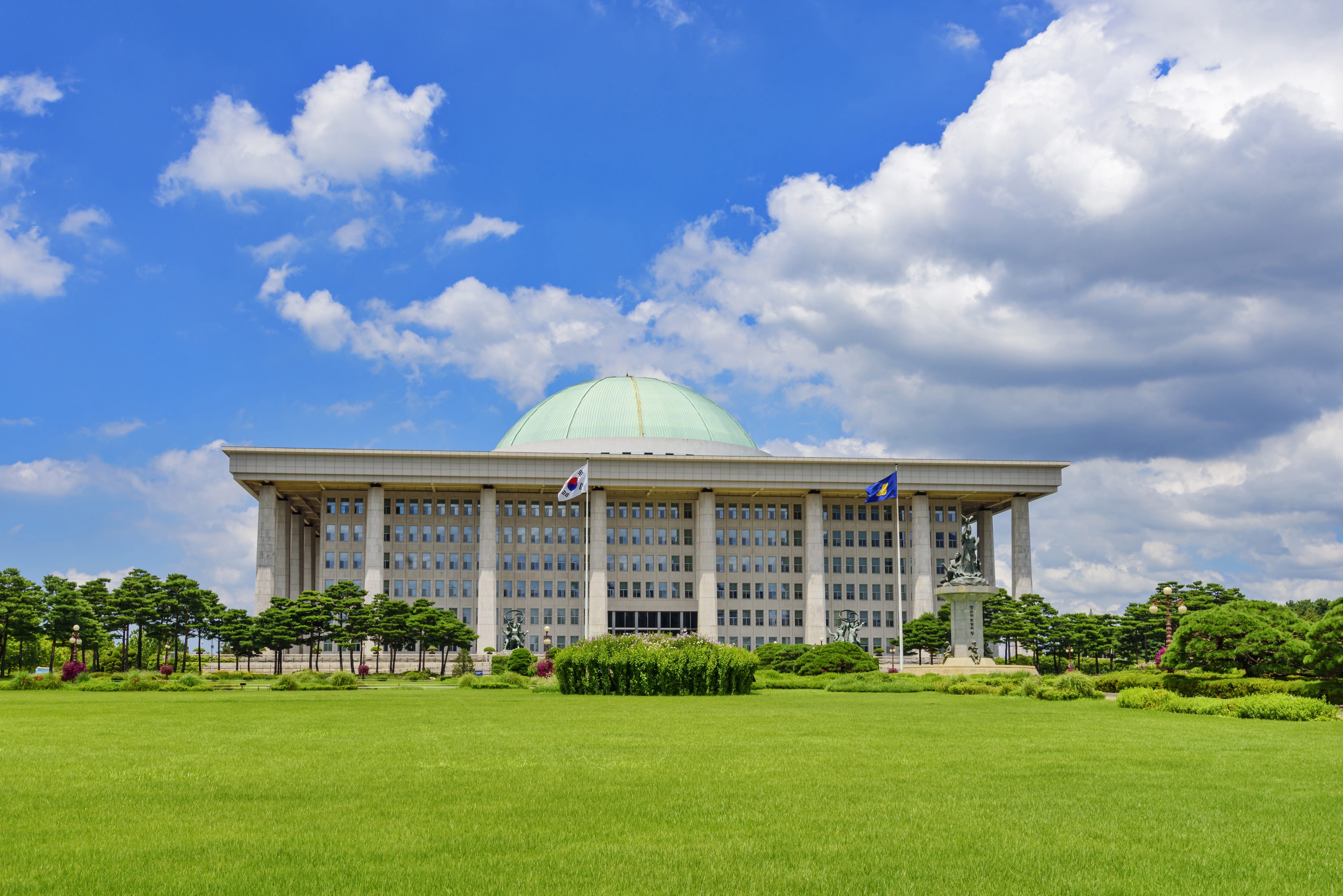 South Korea parliamentary elections Start Yeouido, Yeongdeungpo-gu, Seoul, South Korea - July 18, 2021: National Assembly building