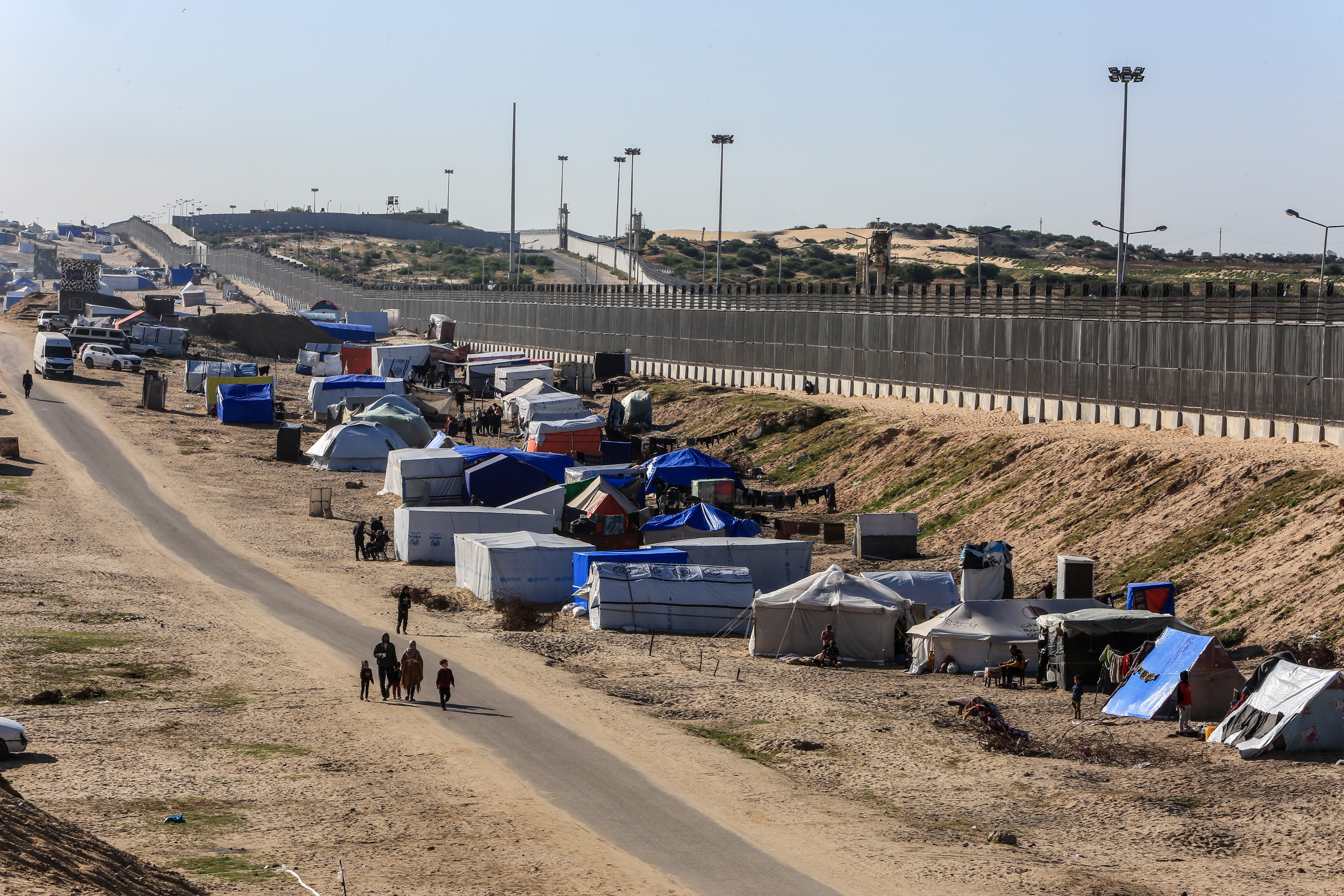 Rafah ceasefire Displaced Palestinians tents Egyptian border Rafah Gaza March 8 2024 Israeli invasion