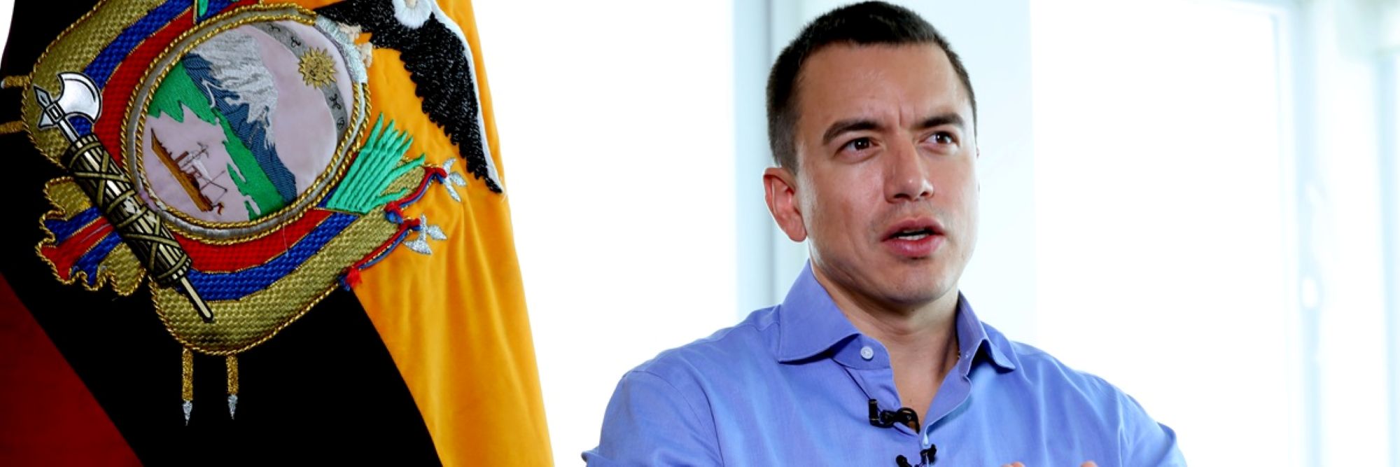 Daniel Noboa Start El presidente de la República Daniel Noboa Azin mantuvo una entrevistas con Telemundo en Guayas, 12 de enero de 2024 - 9