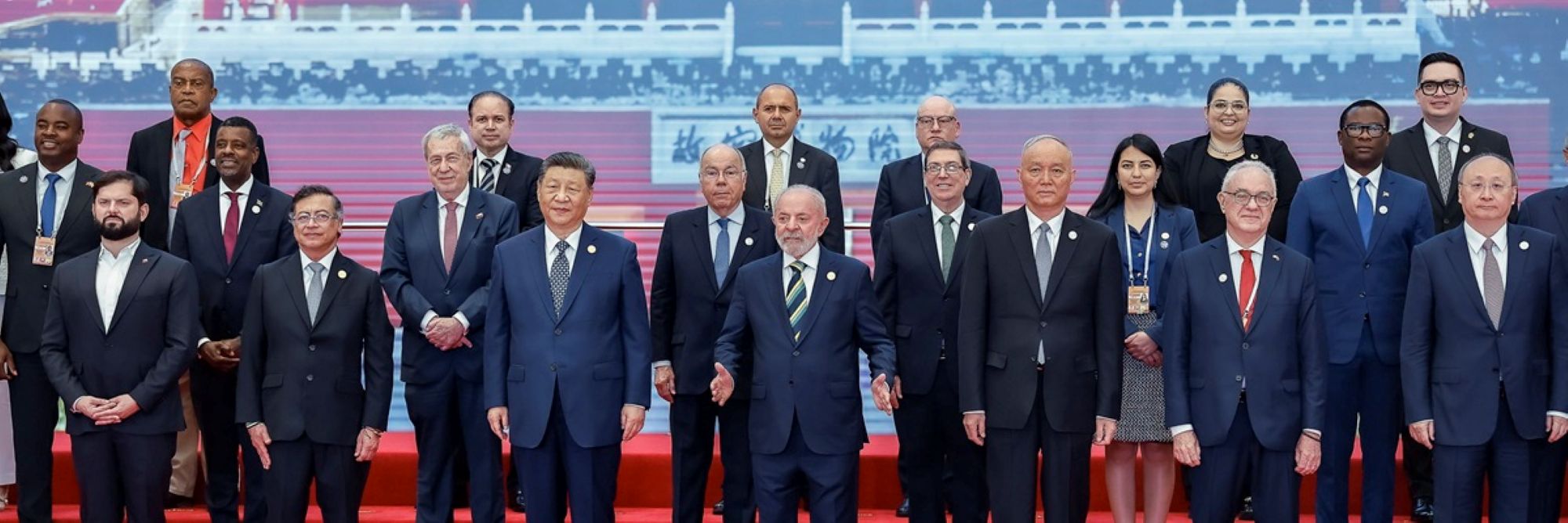 Global climate agreements illustrated by a split image showing drought on one side and flooding on the other