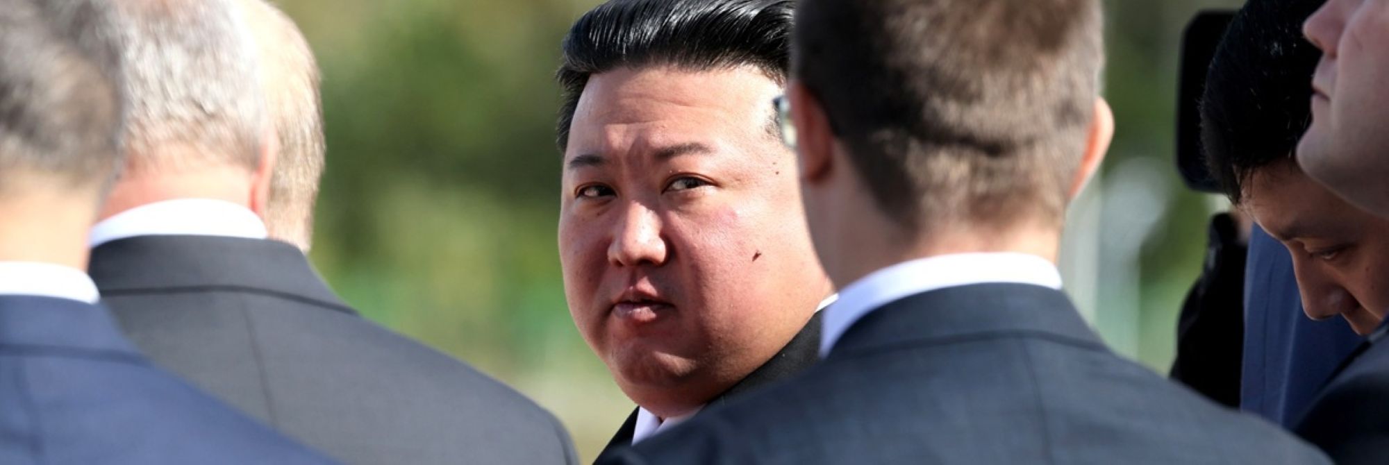 North Korea Chemical Weapons with Kim Jong-un posing as background leader