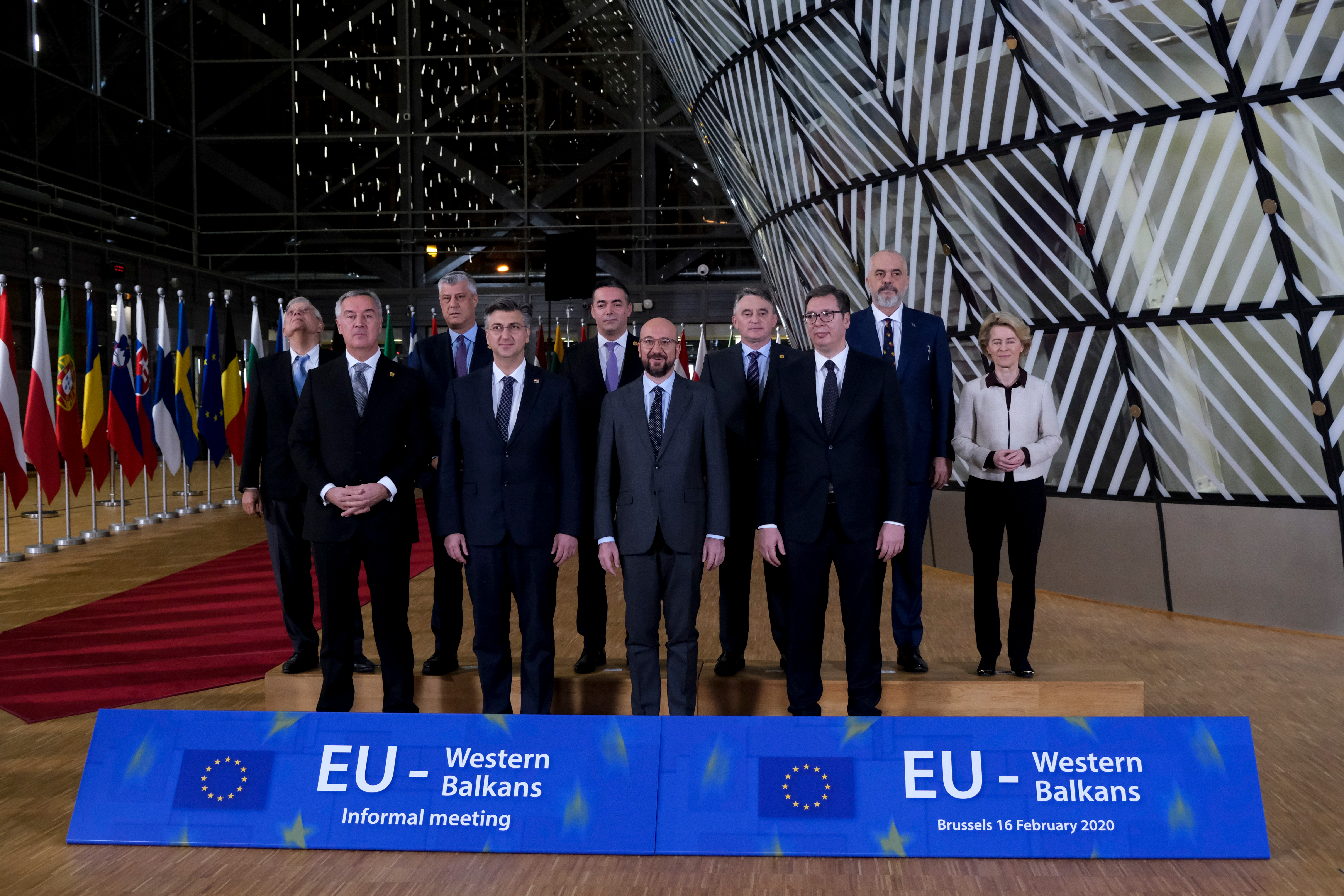 European security Western Balkans shown in group photo of EU and Balkan leaders