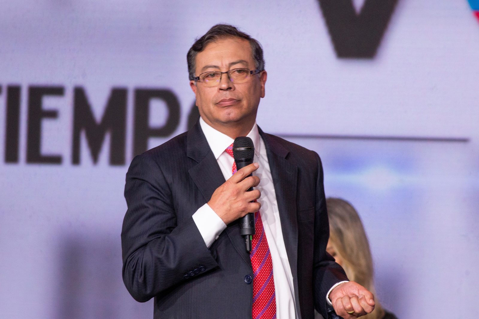 Petro government Colombia. The candidate of the political party Pacto historico, Gustavo Petro.