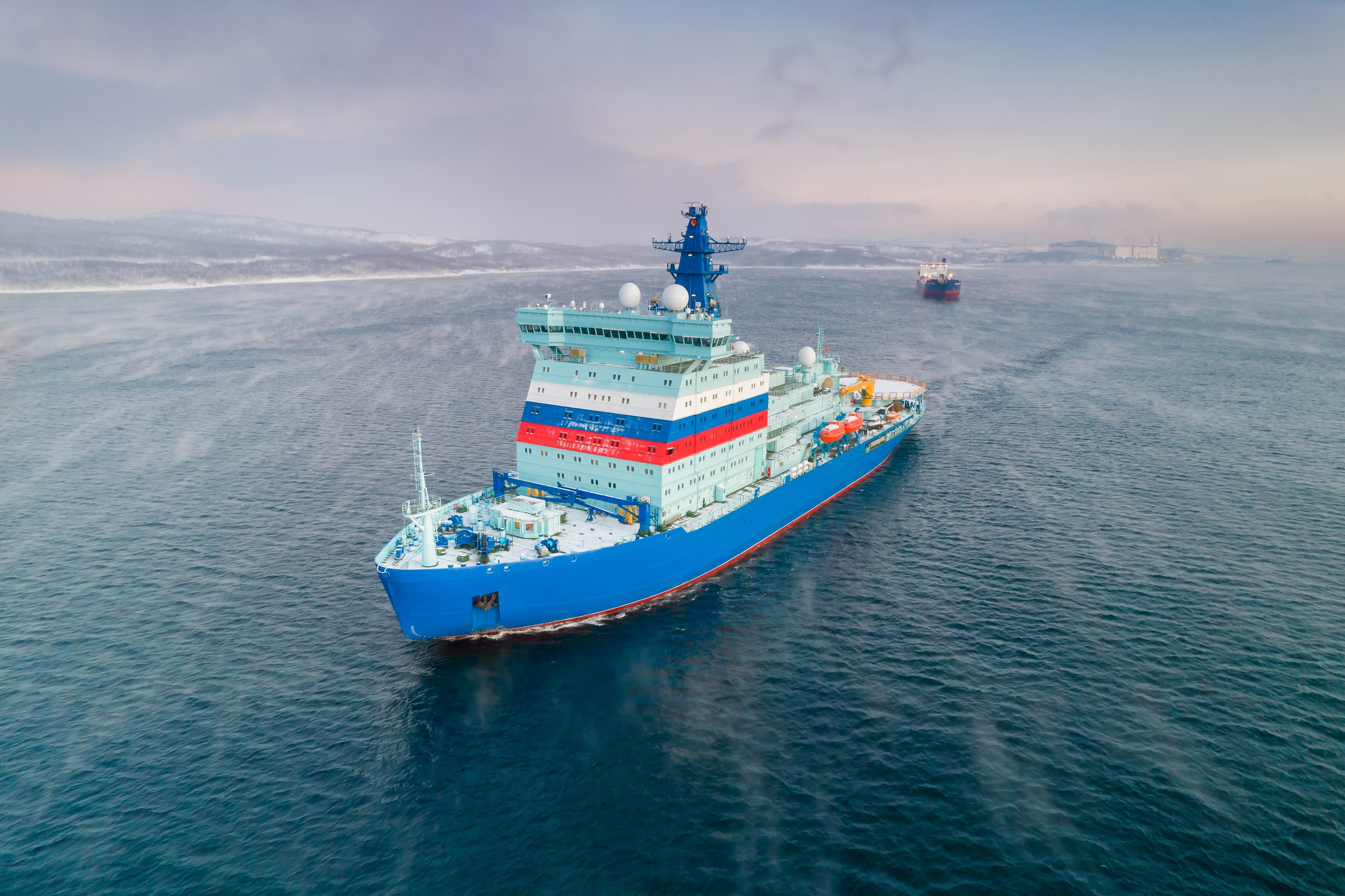 Russia Arctic strategy shown by nuclear icebreaker in Barents Sea