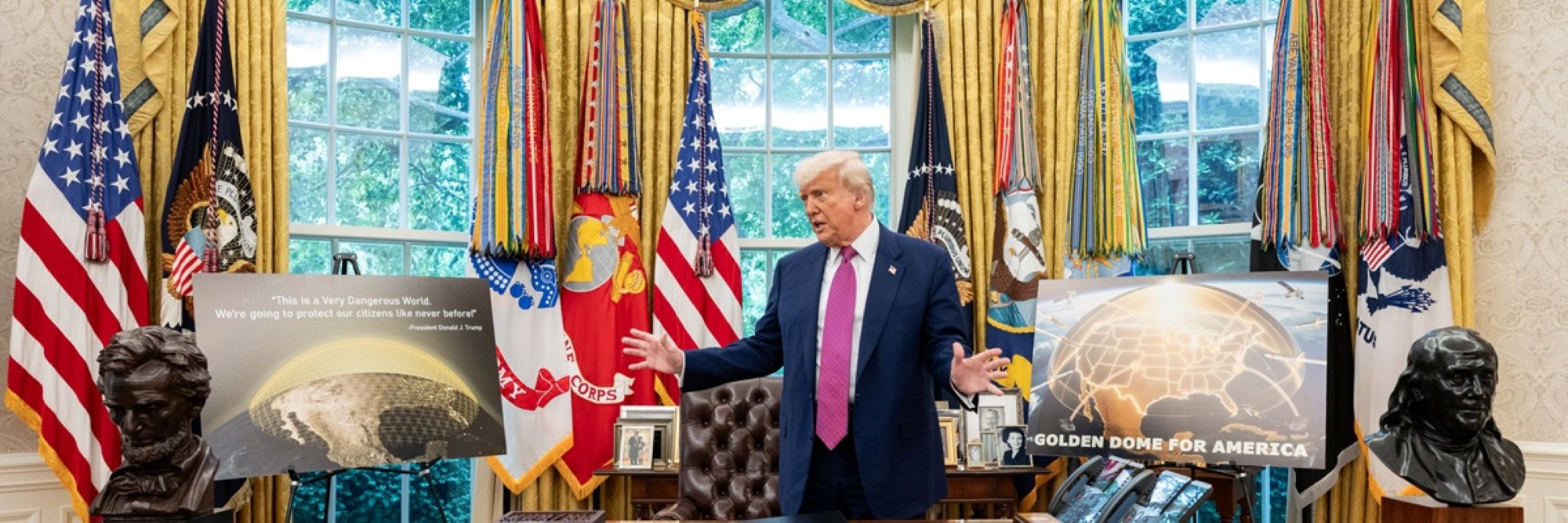 US Defense Space Doctrine explained with Trump announcing Golden Dome missile system