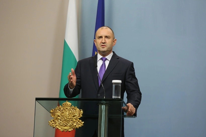 Sofia, August 14, 2020. Bulgarian President Rumen Radev addressed the media with an appeal to the people.