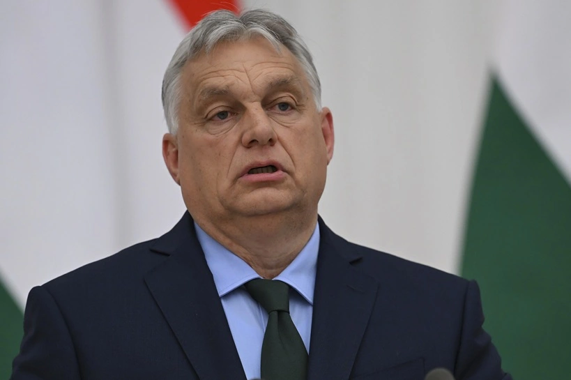 Hungarian Prime Minister Viktor Orban made statements at a joint press conference held after his meeting with Russian President Vladimir Putin at the Kremlin Palace. 05.07.2024 Russia Moscow