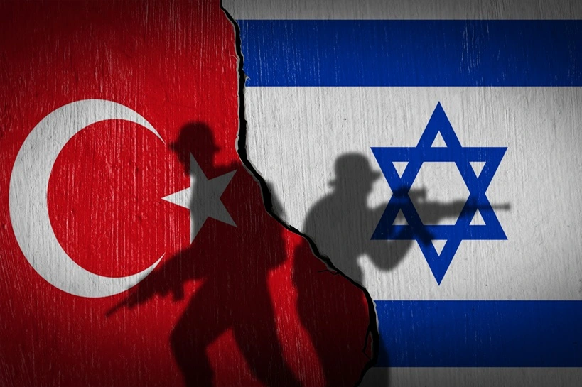Flag concept, war between Turkey and israel. Source: Shutterstock